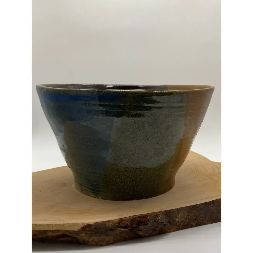 Vintage‎ Studio Art Pottery Bowl MultiColor Deep Bowl